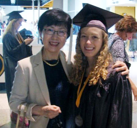 With language partner, Teresa, at graduation